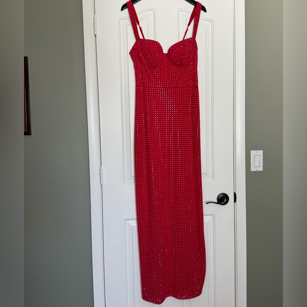 B Darlin Red Prom Dress / Evening Gown, Size 9/10